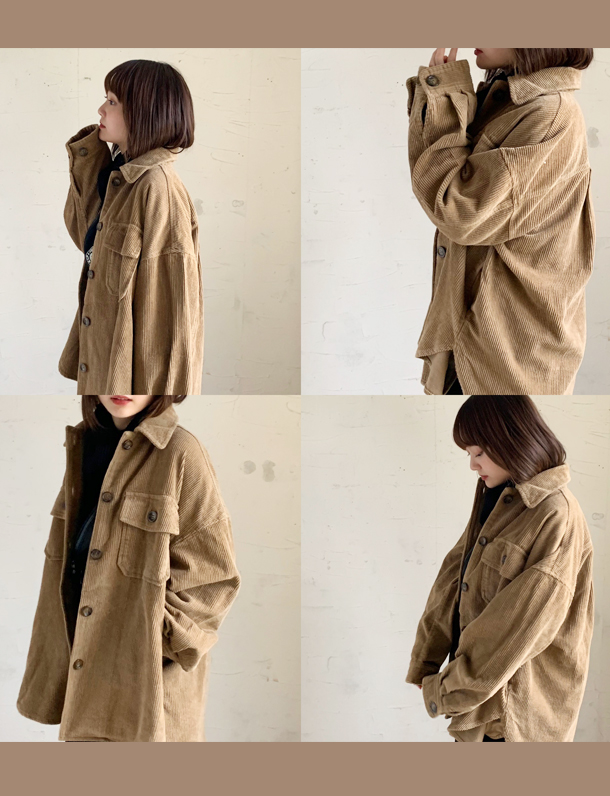 コーデュロイ シャツ コーデ