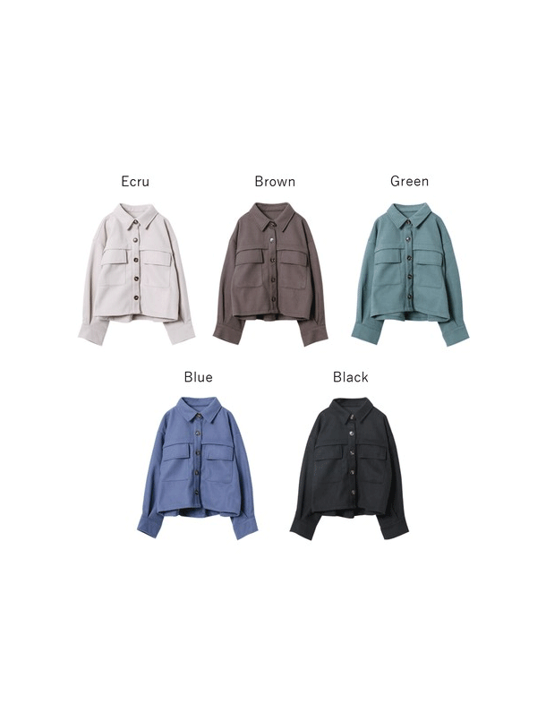 【重要/予約11月上旬入荷予定/着日指定不可】★秋トク★ 秋冬素材のソフトメルトン。ビッグシルエットショート丈CPOジャケット