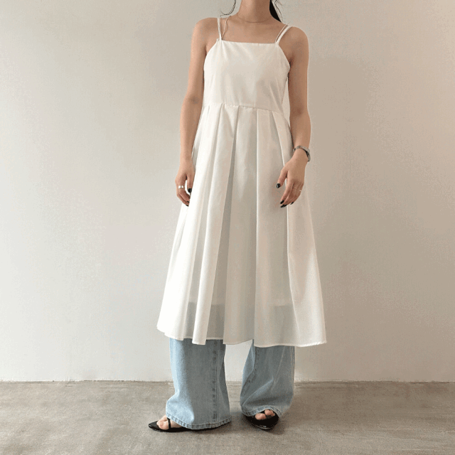 【7月上旬入荷予定】 【メール便対応】 サマーセール　『　インスタで大人気！　』　ブロードタックキャミワンピース