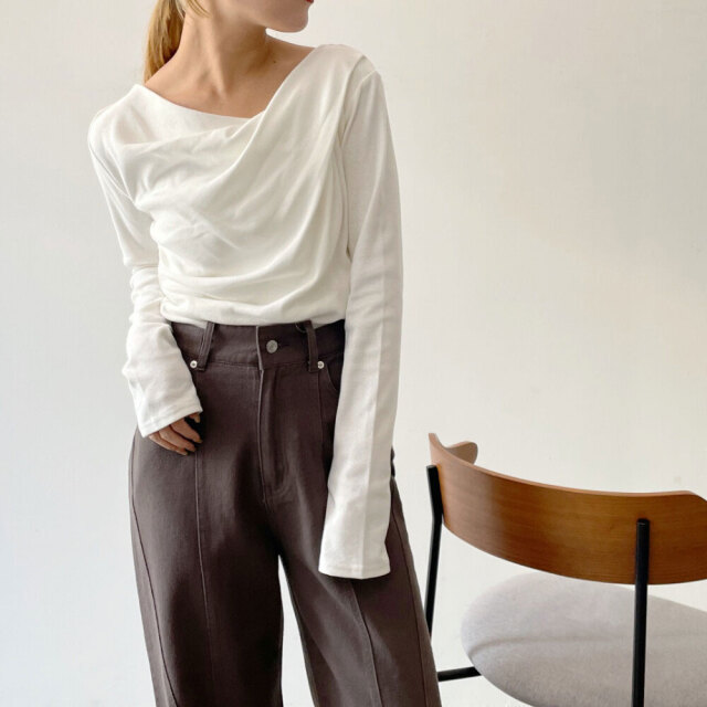 【大人カワイイ】Toteme ドレープ入りクレープ トップス ハートクロップド スウェット トップス | Lazy Styles（レイジー