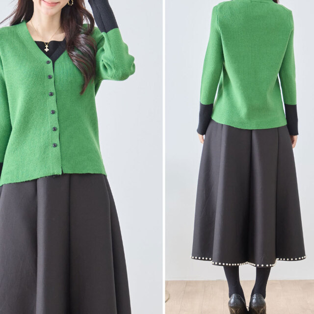 新品未使用deuxieme classe diner カーキリブニット Deuxieme Classe ニット セーター *DINER B RIB クルーネック