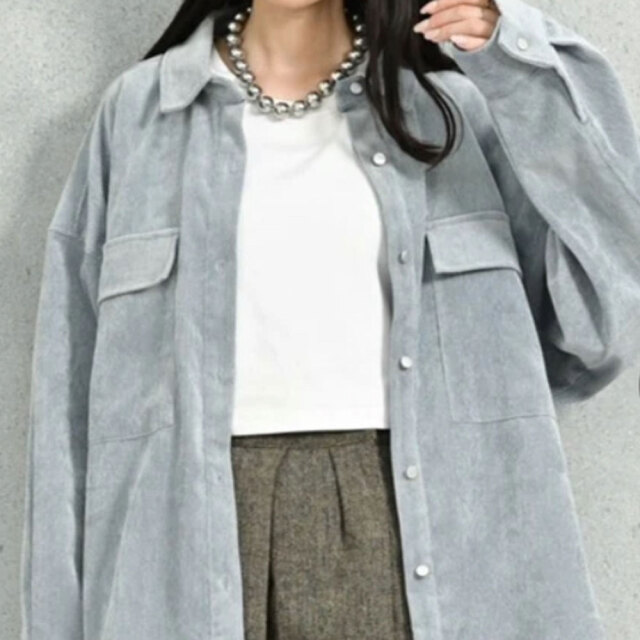 秋冬物50％OFF！　オータムセール　『　インスタで大人気！　』　21W コーデュロイ シャツ ジャケット