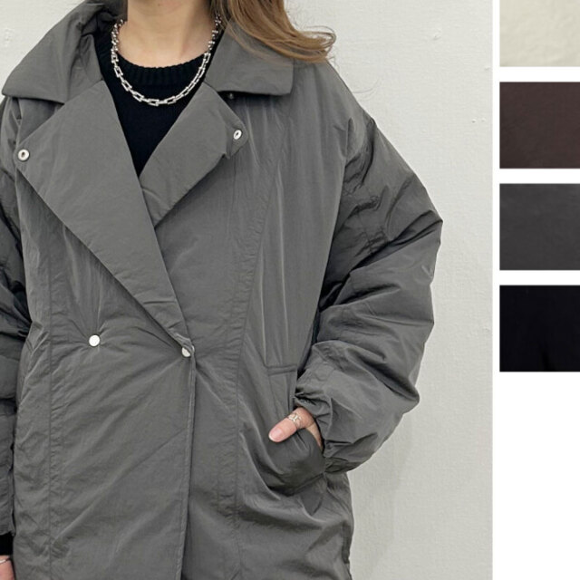 クリスマスセール【12月上旬入荷予定】 　『　インスタで大人気！　』　ブライトタフタファイバーダウンPコート