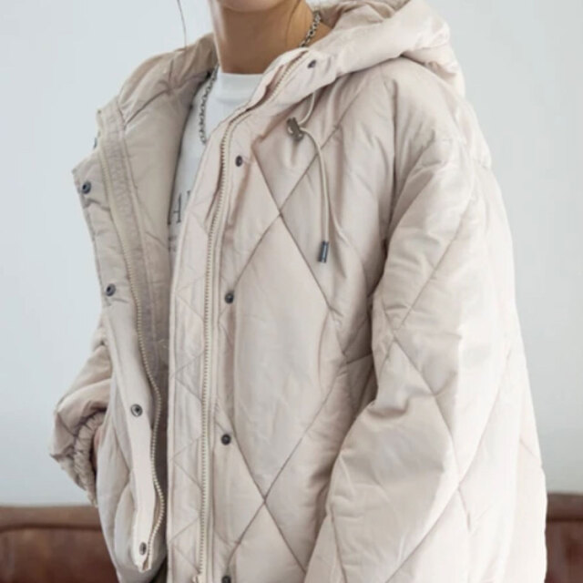 クリスマスセール　【12月上旬入荷予定】 　『　インスタで大人気！　』　ダイヤキルト中綿ショートジャケット