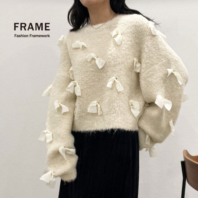 クリスマスセール　【12月上旬入荷予定】   　『　インスタサブ垢で大人気！　』   ブークレー×ジョーゼットリボンニッ