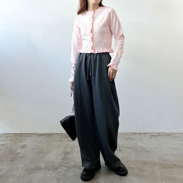 クリスマスセール　『　インスタサブ垢で大人気！　』   スポンジニットフリルカーディガン