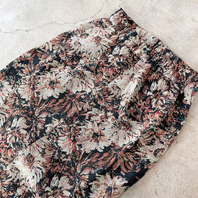 【11月下旬入荷予定】  　【ブルー完売終了】  【レッド即納】　【送料無料】　オータムセール　『　インスタサブ垢で大人気！　』    フロントジップゴブランタイトスカート