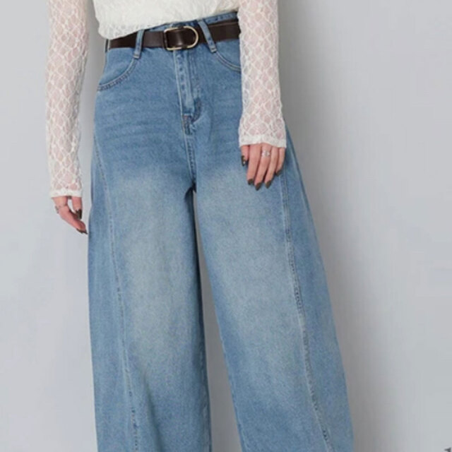 【2月中旬入荷予定】 ウィンターセール！【2026新作】フラップポケットカーブデニムパンツ