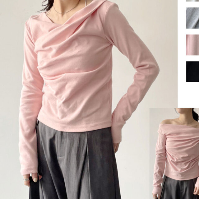 【3月上旬入荷予定】 春の早割り【メール便対応】　【2026新作】スムース天竺ドレープPO