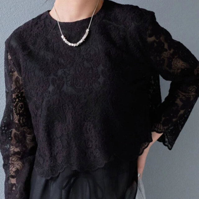 【3月上旬入荷予定】春の早割り 【メール便対応】　【2026新作】シアーレースレイヤードトップスセット