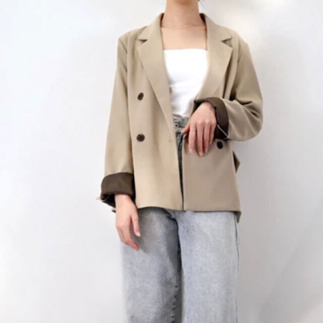 【10月上旬入荷予定】 秋の早割り　T/Puツイル　バイカラー　テーラードジャケット