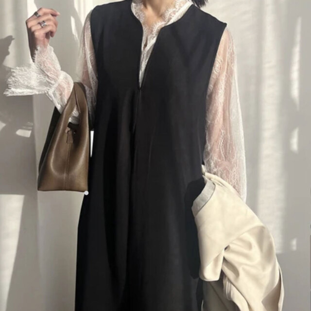 【2月上旬入荷予定】 ウィンターセール！【2026新作】フロントタックロングワンピース