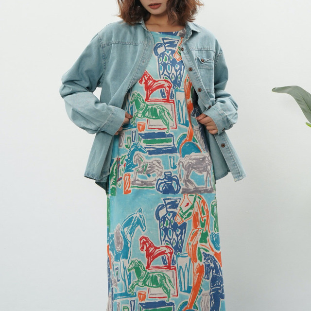 『　インスタサブ垢で大人気！　』   デニムシャツポイントポケット