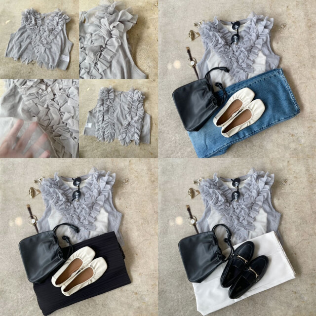 下記参照お得情報↓完売商品トレンド　編みが可愛い♡♡♡裾チュールニットベスト ニットベスト くまさん刺繍入りショート丈ベスト ピンク|ニット