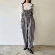 【7月上旬入荷予定】【期間限定値下げ50％OFF】  【メール便対応】 サマーセール　『　インスタで大人気！　』 ナイロンウエストドロストサロペット