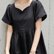 【7月上旬入荷予定】 【メール便対応】 サマーセール　『　インスタで大人気！　』　ハートネックペプラムブラウス
