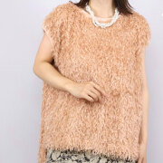 【9月上旬入荷予定】 【メール便対応】オータムセール　『　インスタで大人気！　』　フェザーヤーン　デザイン　プルオーバー