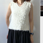 【9月上旬入荷予定】 【メール便対応】 オータムセール　『　インスタで大人気！　』　チョウチョウヤーンニットベスト