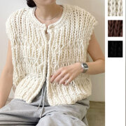 【9月中旬入荷予定】オータムセール  　『　インスタで大人気！　』ハンドニットロービングベスト