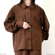 【11月中旬入荷予定】 オータムセール　『　インスタで大人気！　』　フェイクスウェード　シャツジャケット