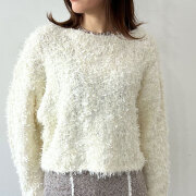 【11月上旬入荷予定】 オータムセール　『　インスタで大人気！　』　チョウチョウヤーンニットクロップドプルオーバー