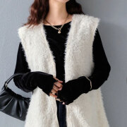 【11月上旬入荷予定】 オータムセール　『　インスタで大人気！　』　シャギーボアWジップベスト