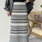 クリスマスセール【12月上旬入荷予定】 　『　インスタで大人気！　』　ガーター編み2WAYニットスカート