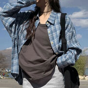 秋冬物50％OFF！　 【メール便対応】オータムセール　『　インスタで大人気！　』　シャツガーゼチェックネルシャツ