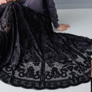 【11月中旬入荷予定】 【メール便対応】オータムセール　『　インスタで大人気！　』　チュールジャガードロングスカート