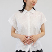 【6月下旬入荷予定】   サマーセール！　『　インスタで大人気！　』   フラワーデザインブラウス