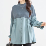 クリスマスセール　【即納】　【メール便対応】　　『　インスタサブ垢で大人気！　』　　次に鬼バズるのはコレ！ドッキングリブニットブラウス登場！