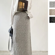 【1月中旬入荷予定】 ウィンターセール！【2026新作】ツィード風MIXスラブスカート「セットアップ可」