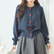 ウィンターセール！【2026新作】ハートボタンニットカーディガン