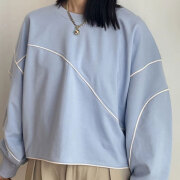 【3月上旬入荷予定】 春の早割り【2026新作商品】ロングカフス配色パイピングトップス