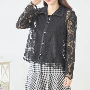 【2月上旬入荷予定】 ウィンターセール！【メール便対応】【2026新作】フラワーレースシアーシャツ