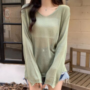 ラスト1着　 春の早割り【メール便対応】【2026新作】　透かしニットゆるトップス