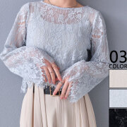 ラスト1着　春の早割り　【メール便対応】　【2026新作】2WAYスリーブスカラップレーストップス