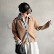 【2月上旬入荷予定】  【期間限定値下げ50%OFF】【タイムセール】  【どこよりも安く欲しい方】  ウィンターセール　『　インスタサブ垢で大人気！　』 デニム切替カーディガン