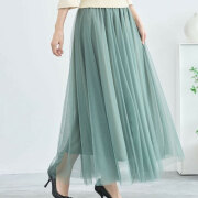 【1月中旬入荷予定】   ウィンターセール　『　インスタサブ垢で大人気！　』   シアーチュールカラーマキシスカート