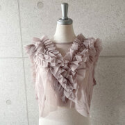 【3月上旬入荷予定】　【グレージュ4月上旬入荷予定】　春の早割り 　【インスタ保存件数2000越え！】  【メール便対応】 【大バズり急上昇】　『　インスタで大人気！　』  チュールフリルベスト