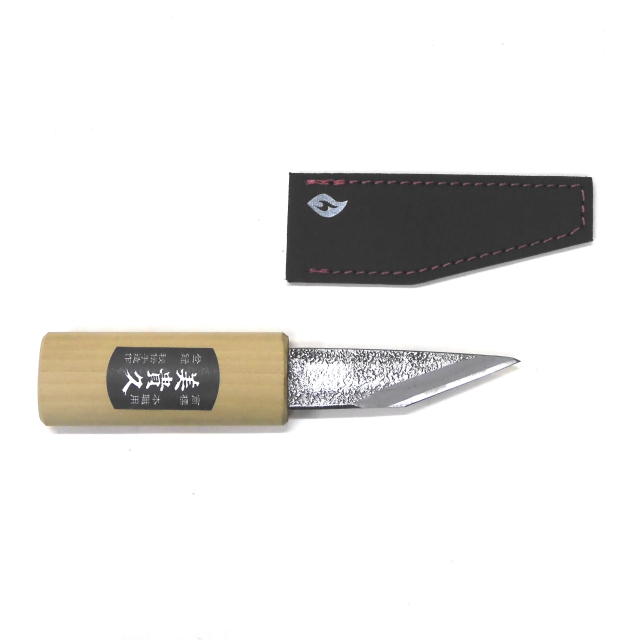 美貴久 横手小刀　サック付（大工・竹細工用 ) 槌目 75mm：No.21-75A＜池内刃物＞