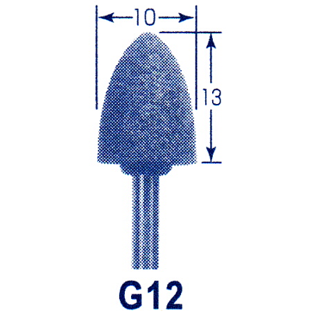東京オートマック 木彫機　回転工具用　軸付砥石　G-１２　#250＜AUTOMACH＞