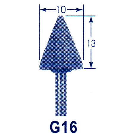 東京オートマック 木彫機　回転工具用　軸付砥石　G-１６　#250＜AUTOMACH＞