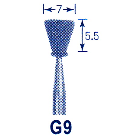 東京オートマック 木彫機　回転工具用　軸付砥石　G-９　#250＜AUTOMACH＞