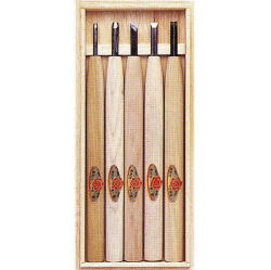 三木章刃物本舗　彫刻刀セット ５本組 （桐箱入り）　140036