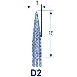 東京オートマック 木彫機　回転工具用　ダイヤモンド砥石　D-２　#1900＜AUTOMACH＞