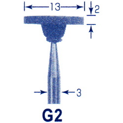 東京オートマック 木彫機　回転工具用　軸付砥石　G-2　#250＜AUTOMACH＞