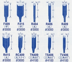 東京オートマック　木彫機専用彫刻刃物　高級手打ち１０本組セット #29800