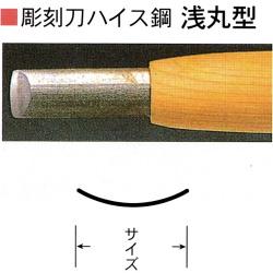 三木章刃物本舗　彫刻刀ハイス鋼　浅丸型　３０ｍｍ