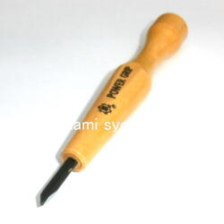 三木章刃物本舗 パワーグリップ彫刻刀（消しゴムはんこ用）底丸三角型　１．５ｍｍ：#840349